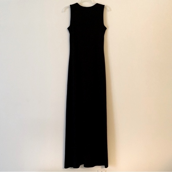 WHBM. Sleeveless button maxi dress. Body hugging. Slits on side. Classy. - Picture 5 of 11